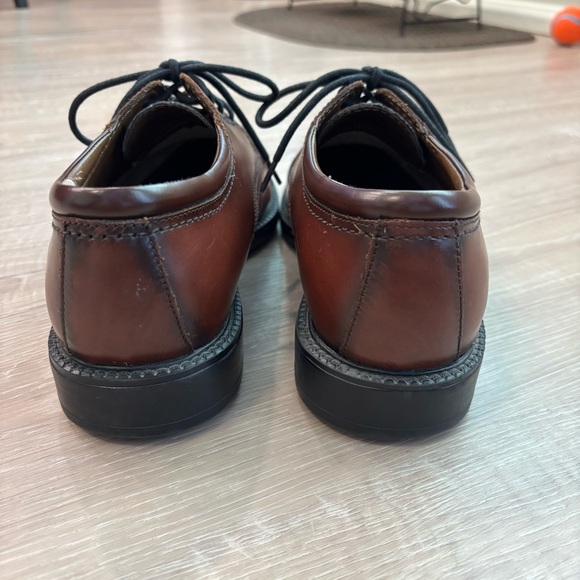 G.H. Bass & Co Webster Brown Leather Cap Toe Oxford Dress Shoes Lace Up Size 10W - Picture 6 of 9